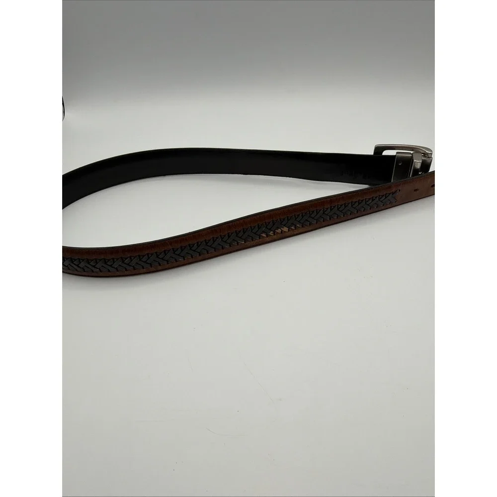 Columbia Sportswear Brown Leather Belt Men's Size 36/90 Reversible Black